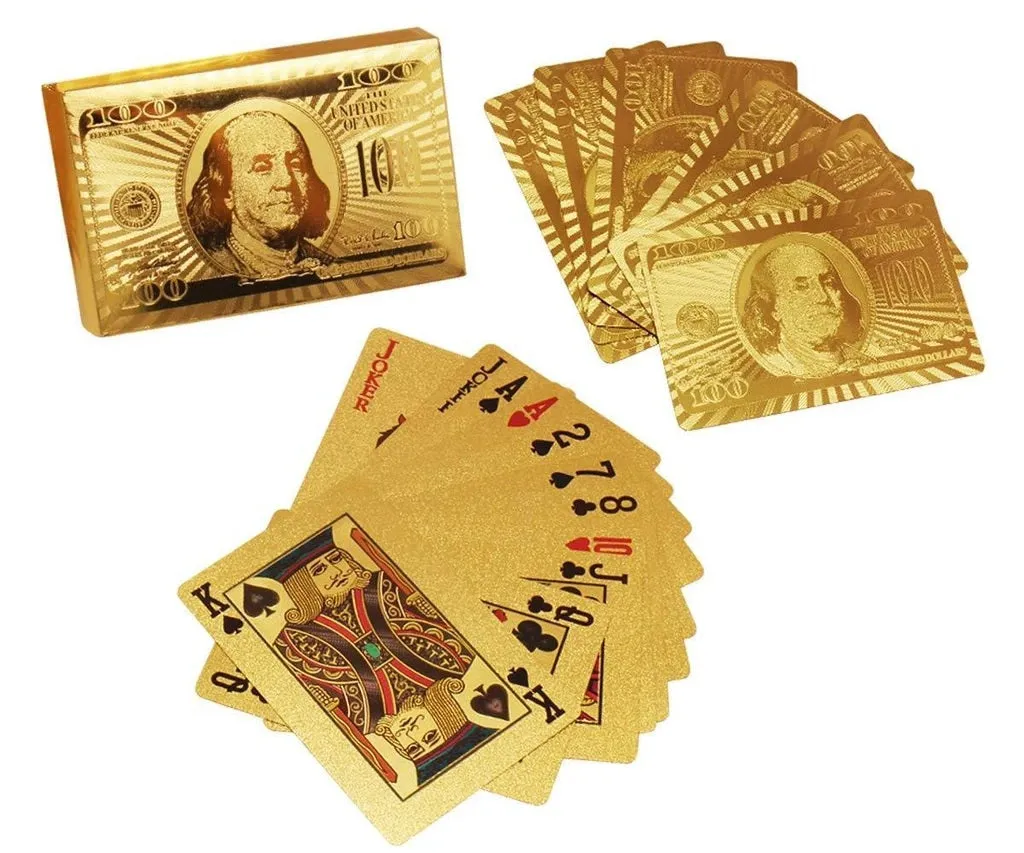Gold Plated Playing Cards (Golden) - H00532