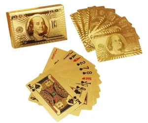 Gold Plated Playing Cards (Golden) - H00532