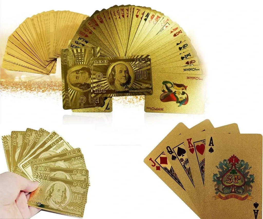 Gold Plated Playing Cards (Golden) - H00532