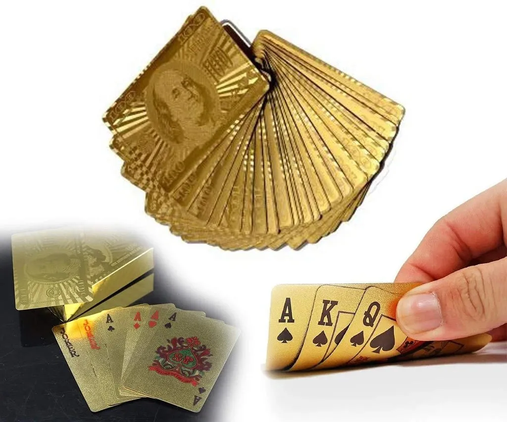 Gold Plated Playing Cards (Golden) - H00532
