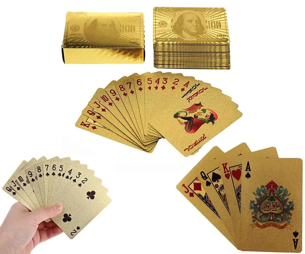 Gold Plated Playing Cards (Golden) - H00532
