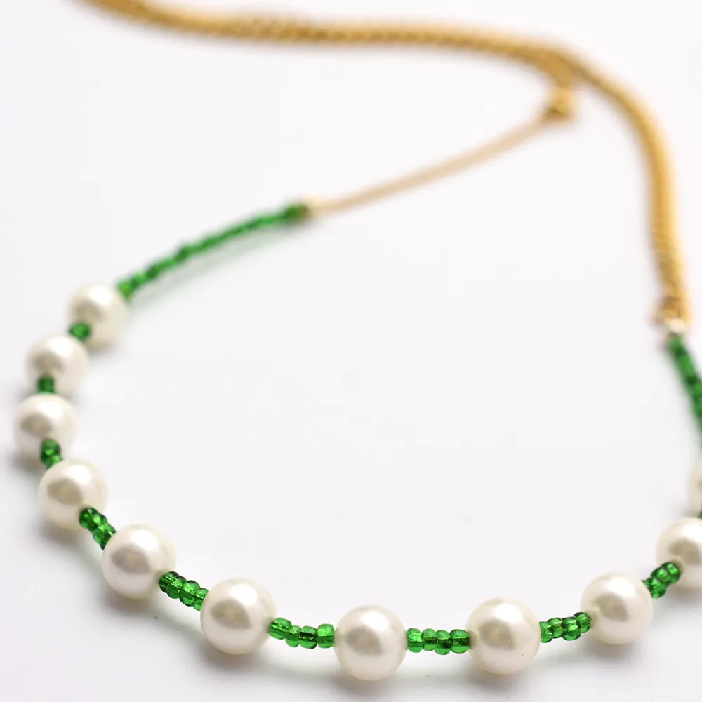 Green Pearl Beaded Belly Chain