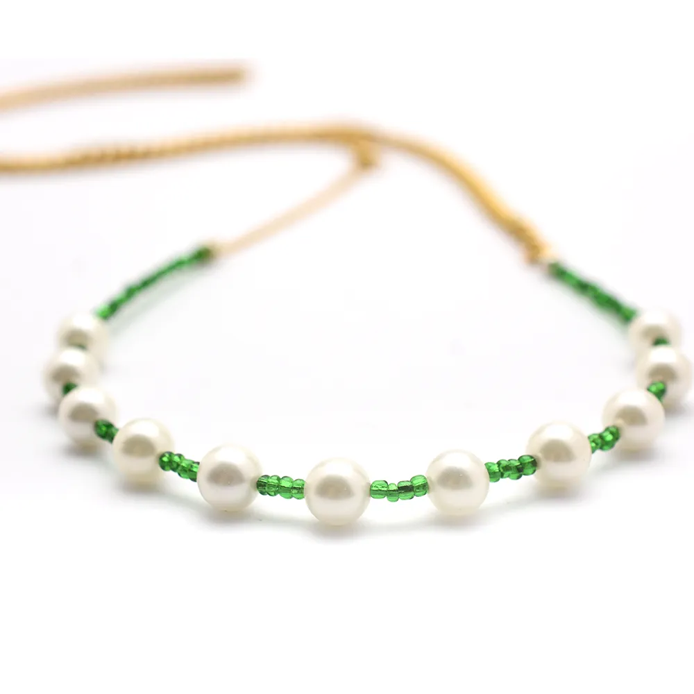 Green Pearl Beaded Belly Chain