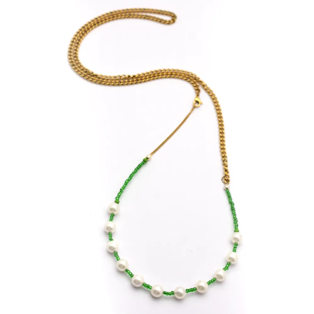 Green Pearl Beaded Belly Chain