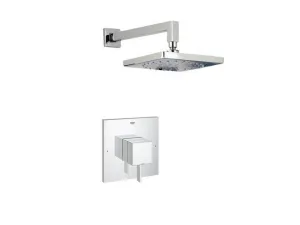 Grohe Starlight Chrome Eurocube/Cosmo Square Single Function Pressure Balance Shower Set