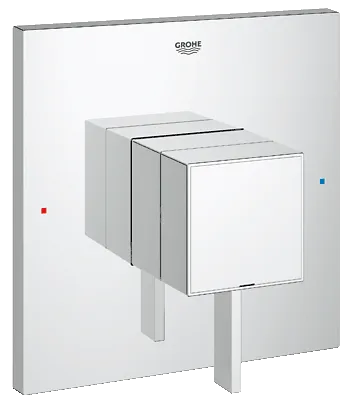 Grohe Starlight Chrome Eurocube/Cosmo Square Single Function Pressure Balance Shower Set