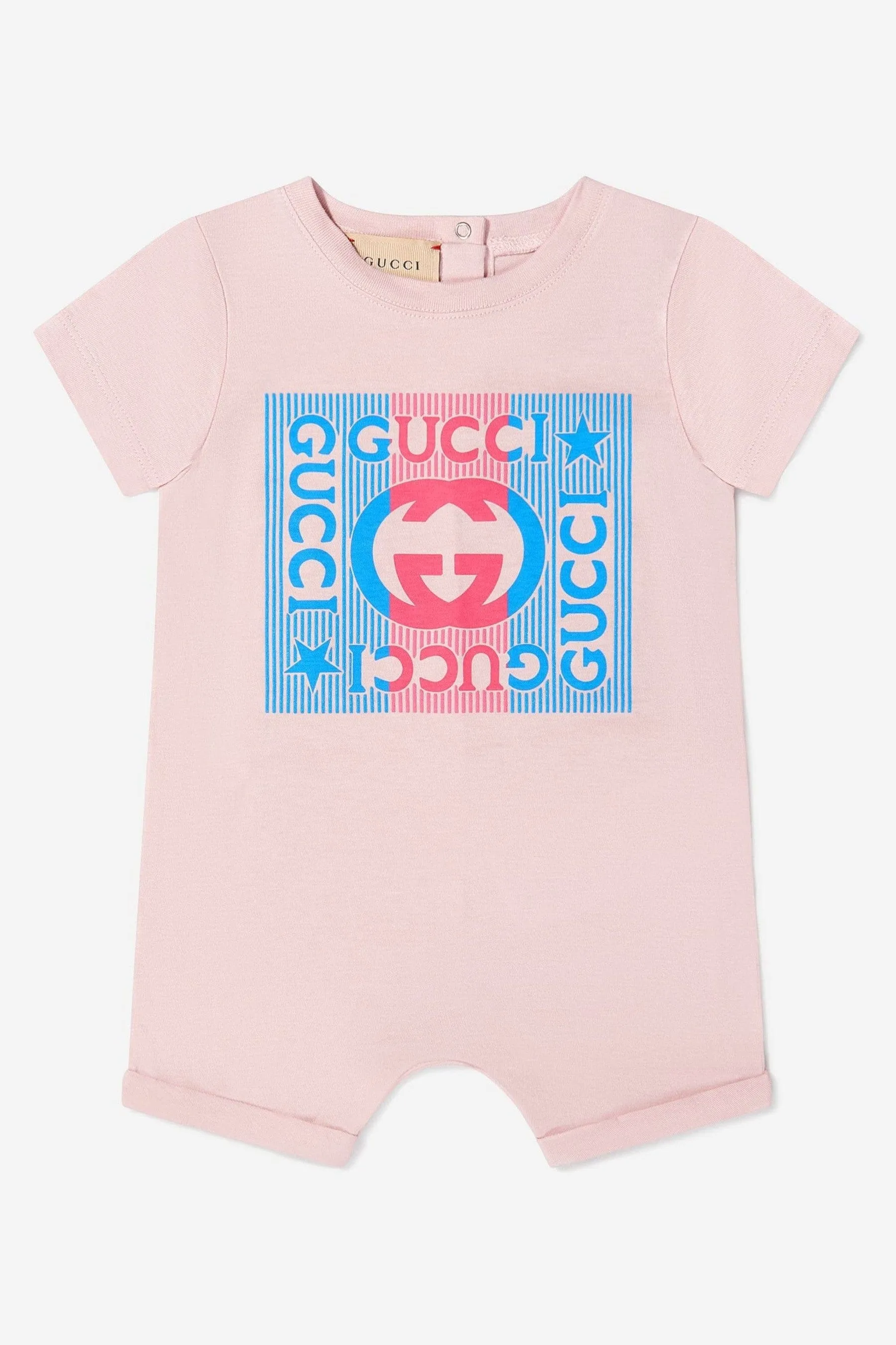 Gucci Baby Girls Cotton Romper Gift Set (3 Piece)