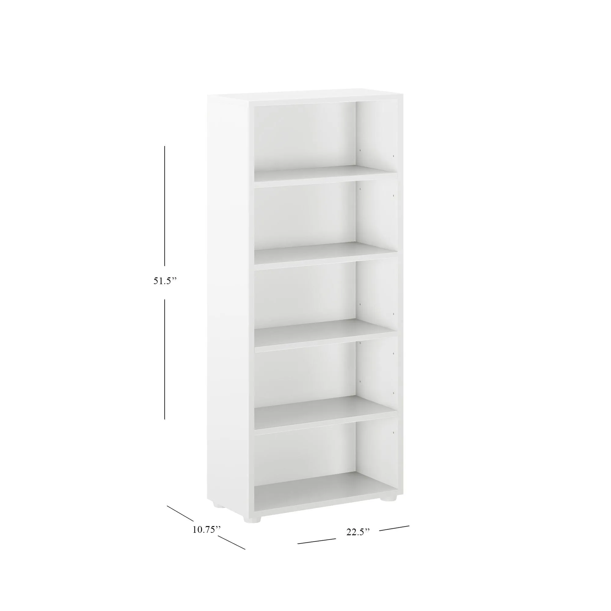 High 5 Shelf Bookcase