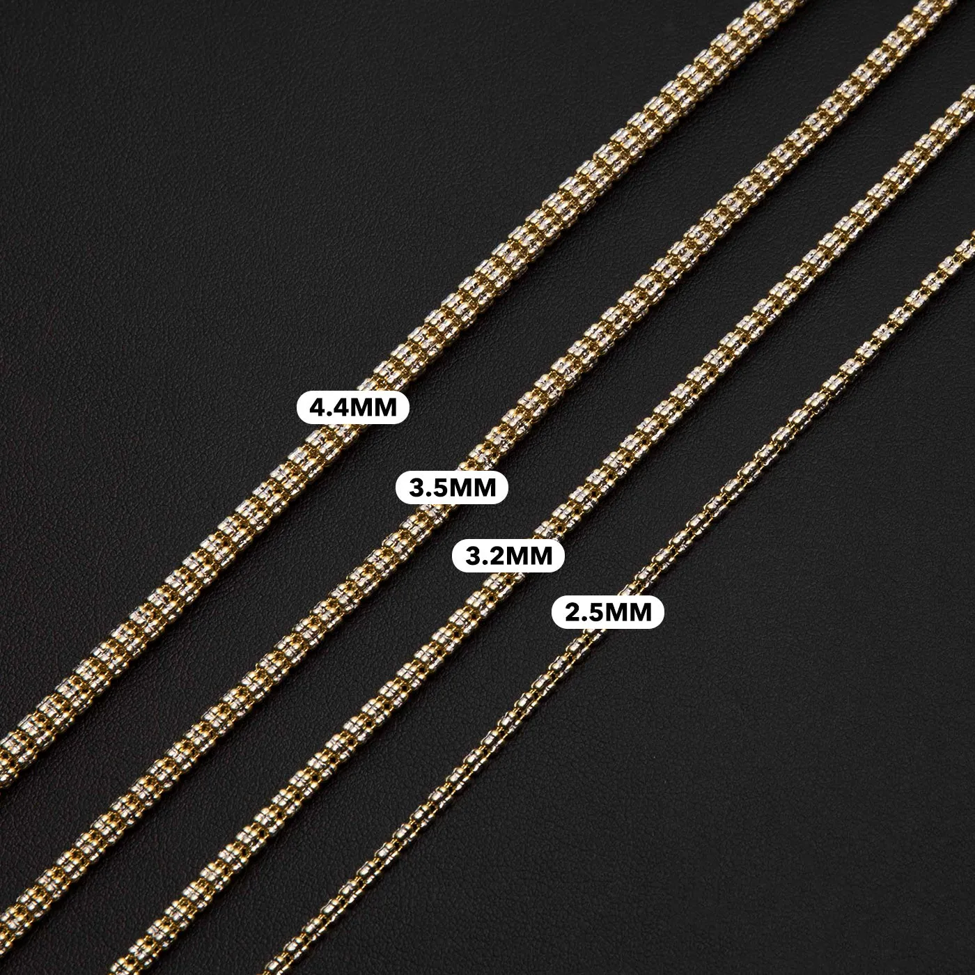 Ice Chain 10K Yellow White Gold