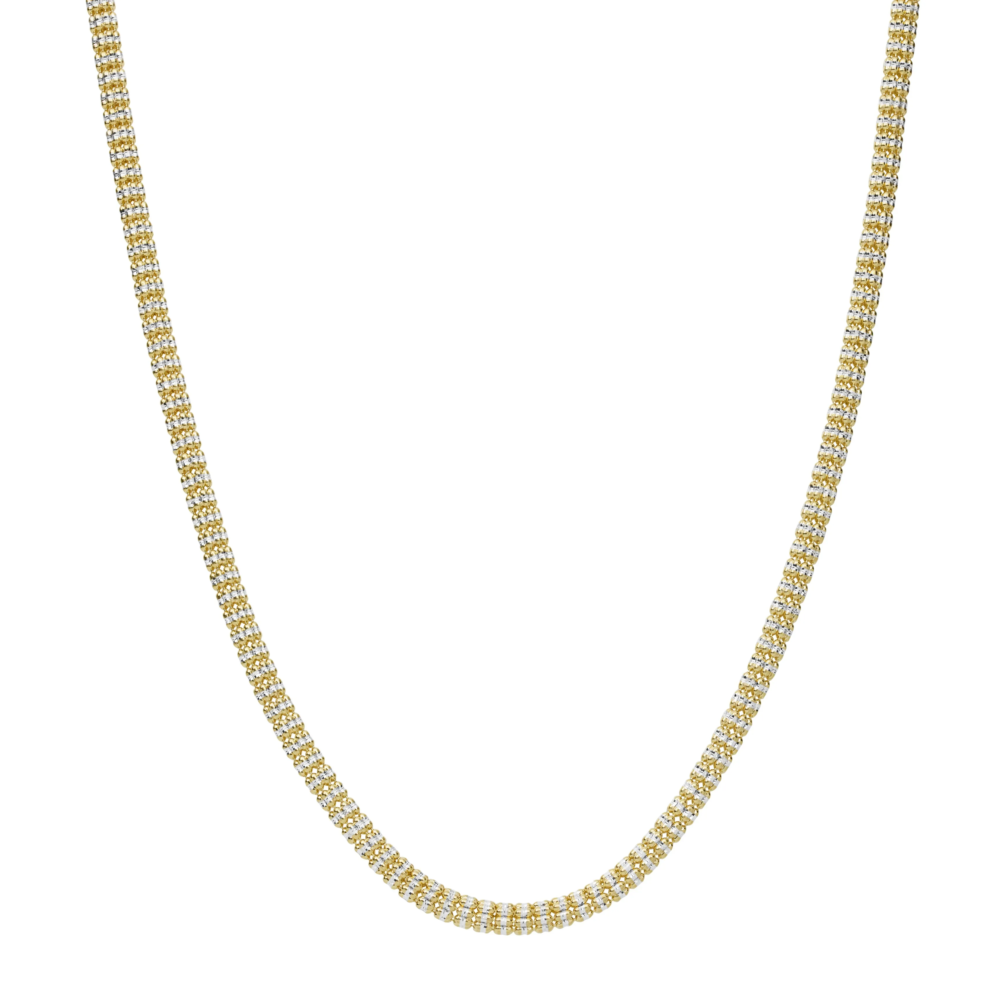 Ice Chain 10K Yellow White Gold