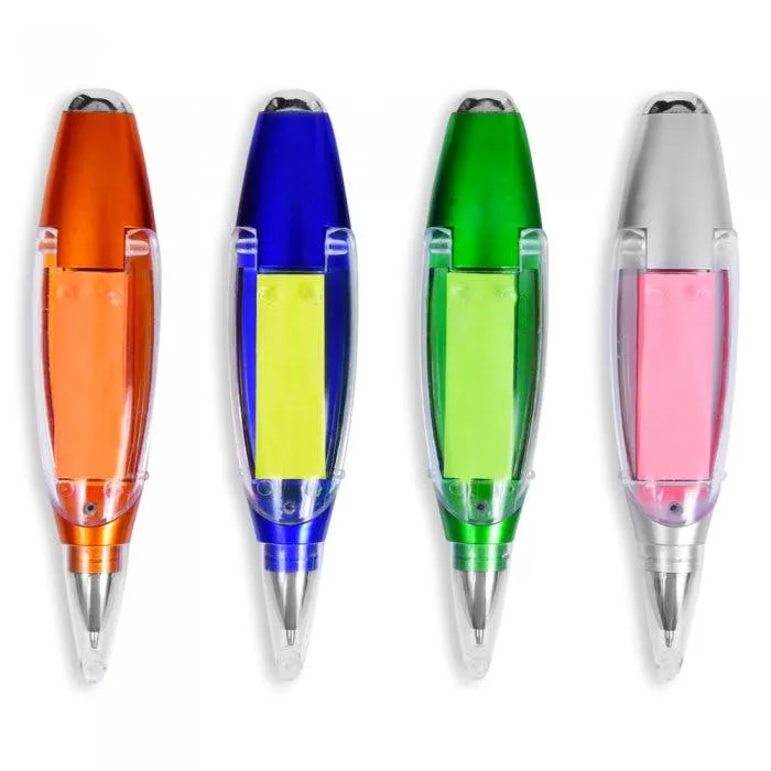 Lanyard Pen With LED and Mini Memo  - H00180