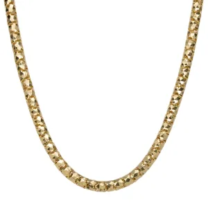 Laser Ice Chain Necklace 10K Yellow Gold