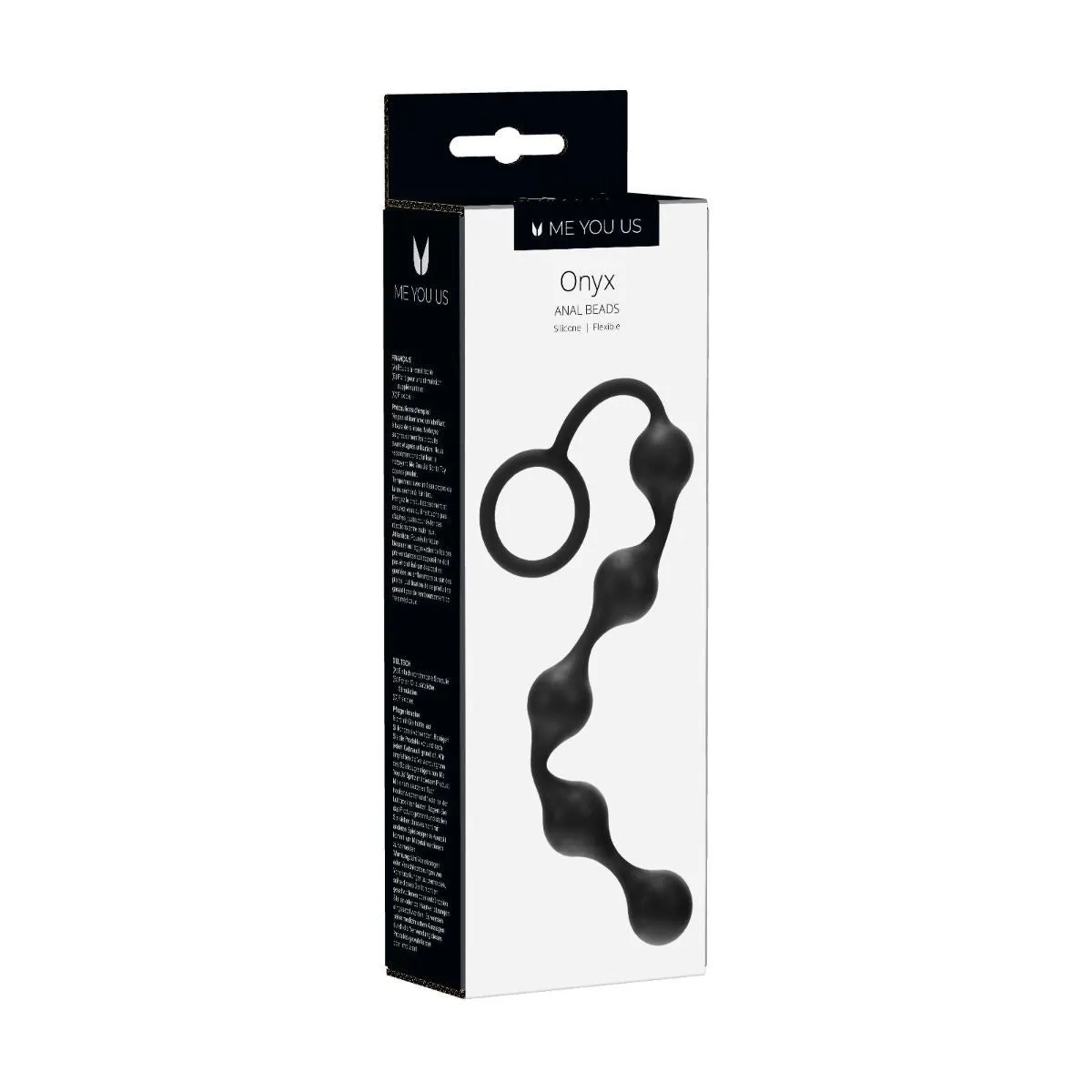 Me You Us Onyx Anal Beads Silicone Black
