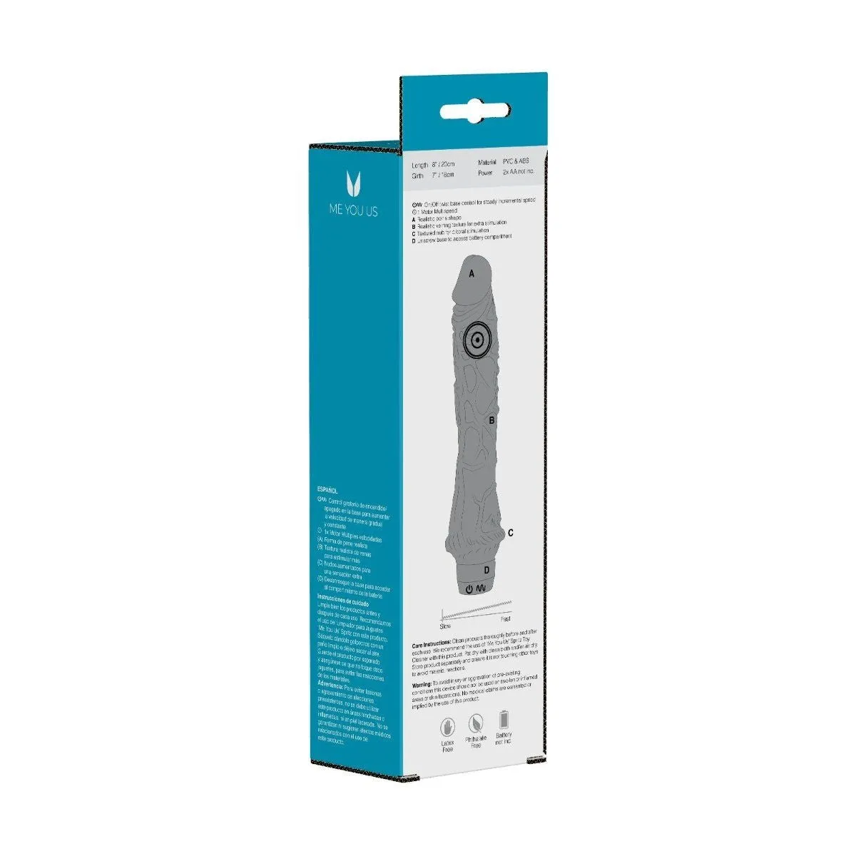 Me You Us Thor 8 Realistic Vibrator Brown