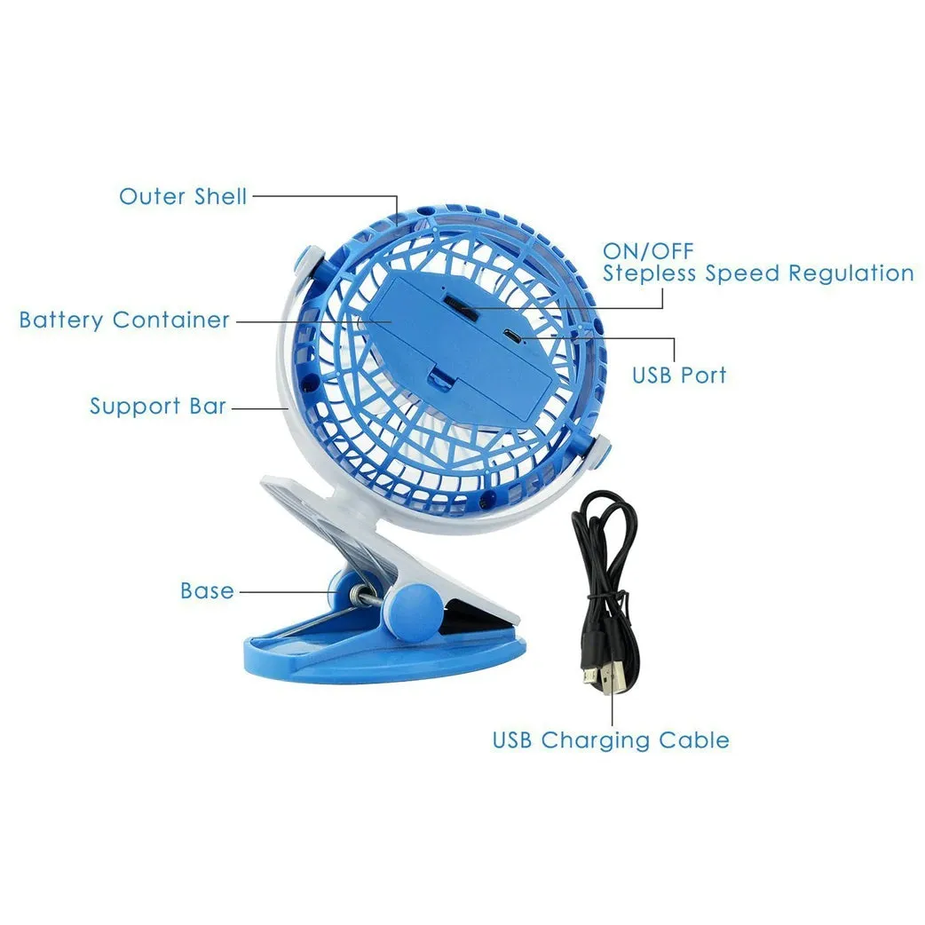 Mini Multi Function Powerful Rechargeable Battery Operated Fan - H03028