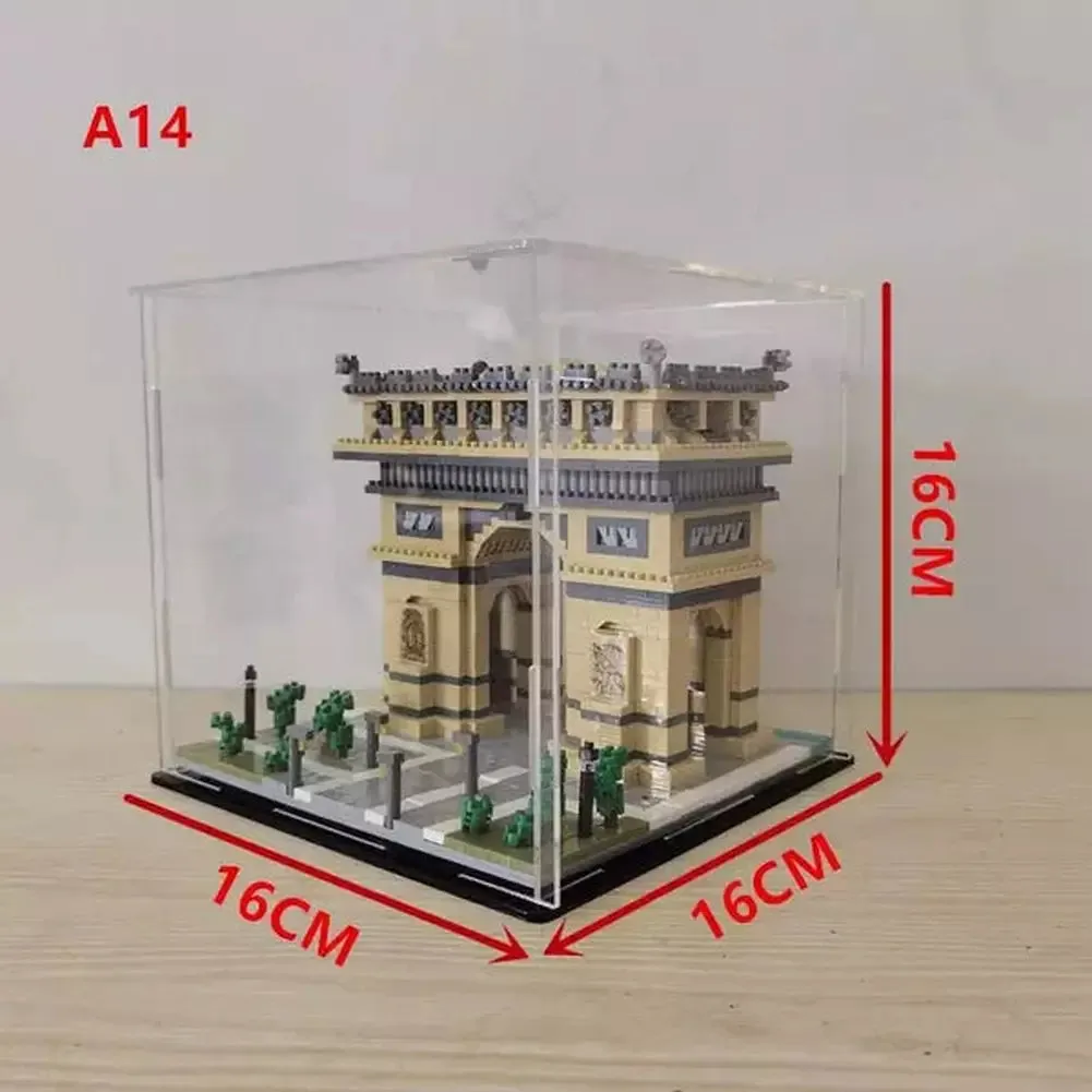 MOC  Compatible  *A* 36 Styles Transparent Acrylic Display Box For Micro Building Blocks Dustproof Mini Bricks Toy Collection Showcase Box (No Model)
