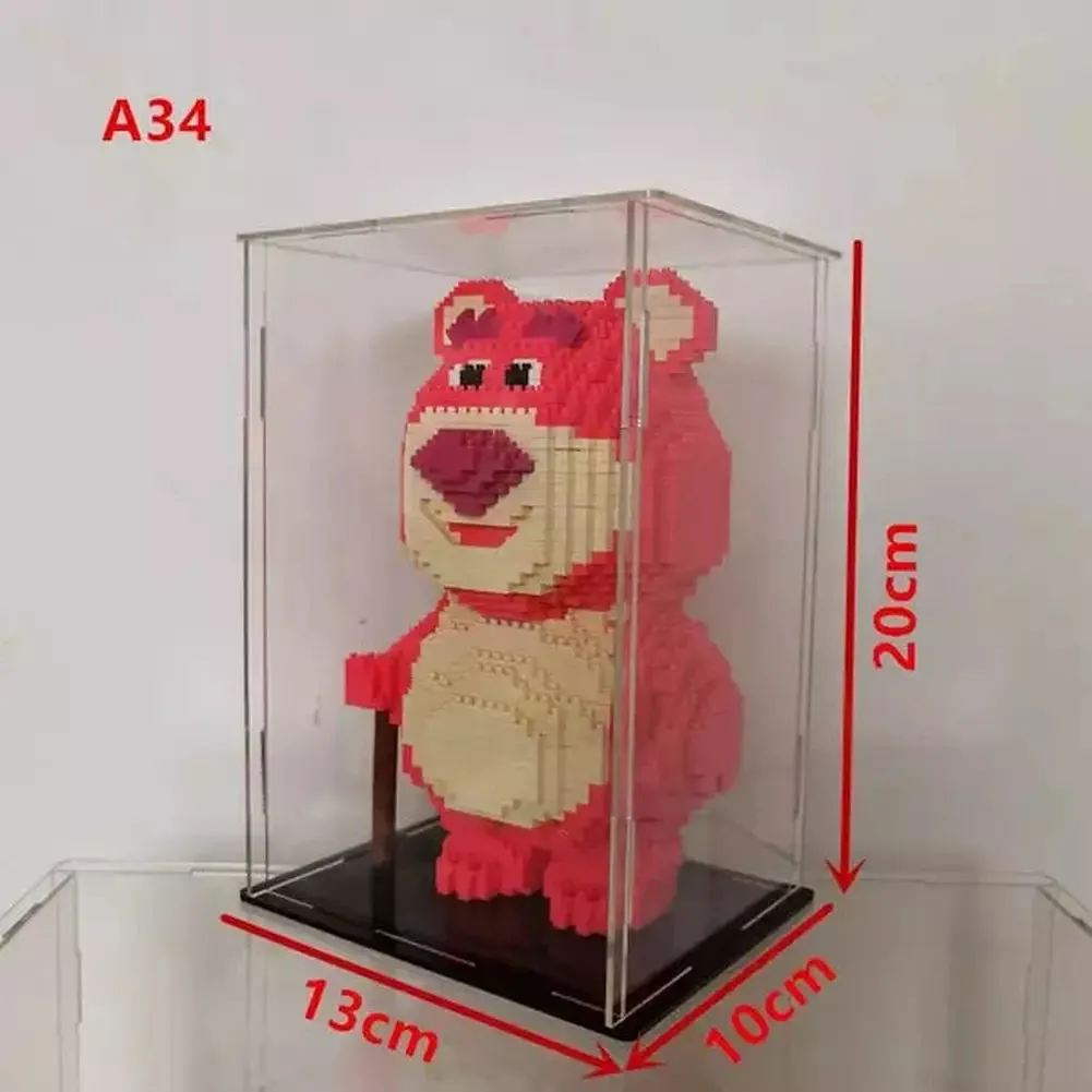 MOC  Compatible  *A* 36 Styles Transparent Acrylic Display Box For Micro Building Blocks Dustproof Mini Bricks Toy Collection Showcase Box (No Model)