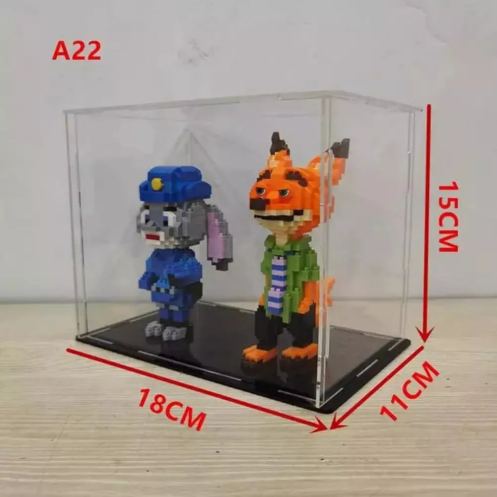 MOC  Compatible  *A* 36 Styles Transparent Acrylic Display Box For Micro Building Blocks Dustproof Mini Bricks Toy Collection Showcase Box (No Model)