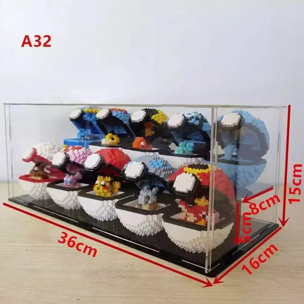 MOC  Compatible  *A* 36 Styles Transparent Acrylic Display Box For Micro Building Blocks Dustproof Mini Bricks Toy Collection Showcase Box (No Model)