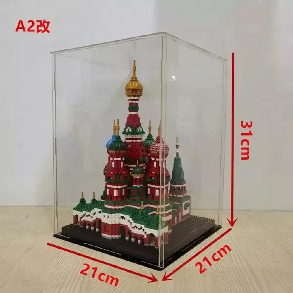MOC  Compatible  *A* 36 Styles Transparent Acrylic Display Box For Micro Building Blocks Dustproof Mini Bricks Toy Collection Showcase Box (No Model)