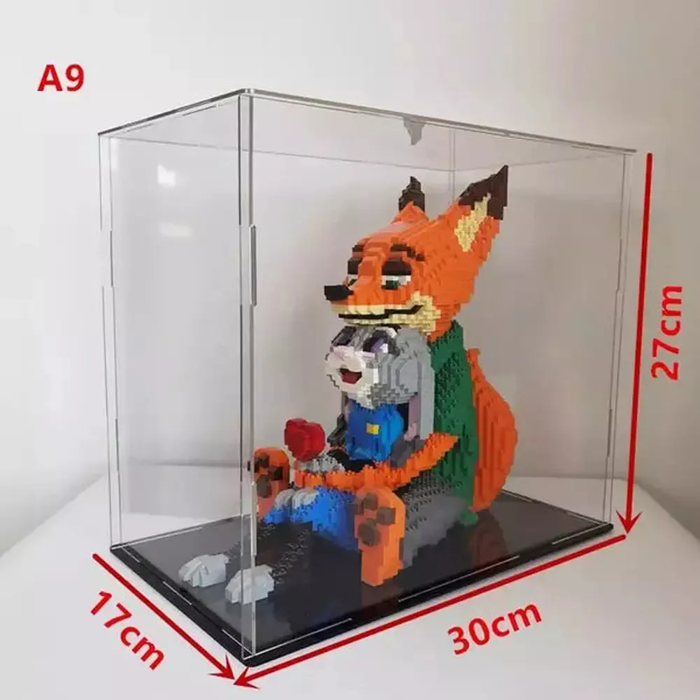 MOC  Compatible  *A* 36 Styles Transparent Acrylic Display Box For Micro Building Blocks Dustproof Mini Bricks Toy Collection Showcase Box (No Model)