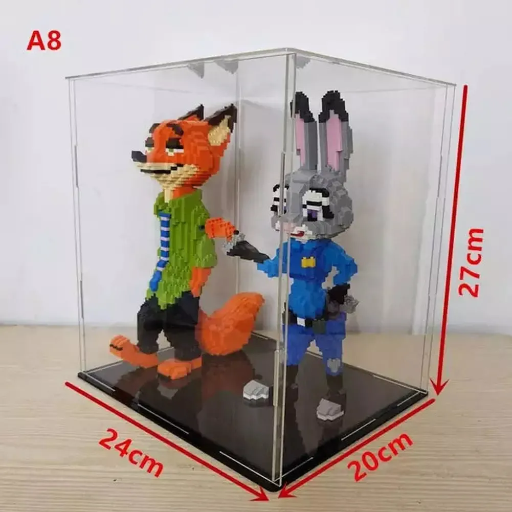 MOC  Compatible  *A* 36 Styles Transparent Acrylic Display Box For Micro Building Blocks Dustproof Mini Bricks Toy Collection Showcase Box (No Model)