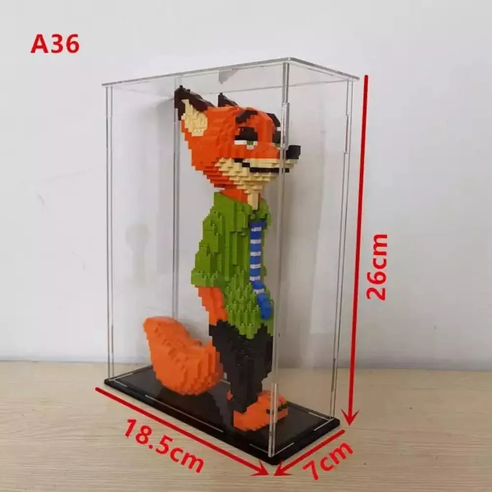 MOC  Compatible  *A* 36 Styles Transparent Acrylic Display Box For Micro Building Blocks Dustproof Mini Bricks Toy Collection Showcase Box (No Model)