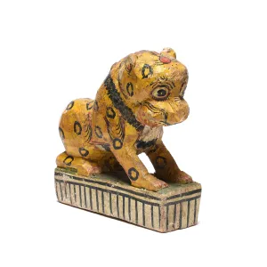Old Painted Leopard From Orissa - Ca 1920