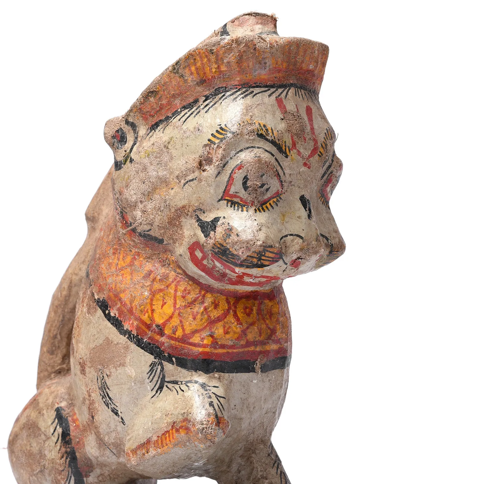 Old Painted Yali Lion From Orissa - Ca 1920