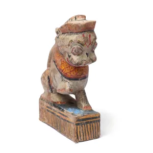 Old Painted Yali Lion From Orissa - Ca 1920