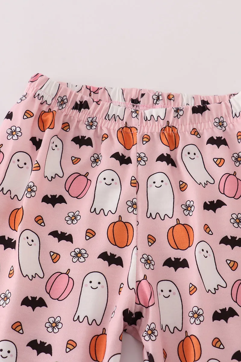 Orange Halloween Ghost Pumpkin Girl Set