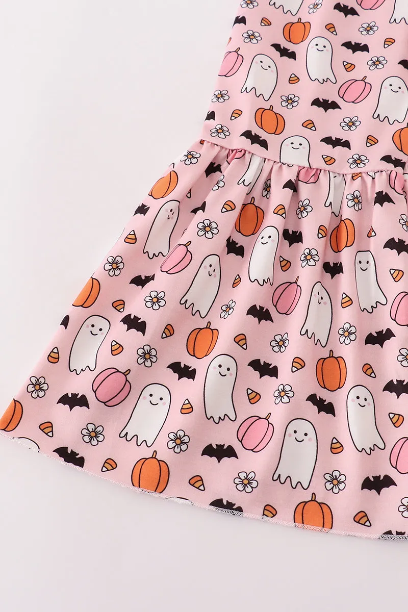 Orange Halloween Ghost Pumpkin Girl Set