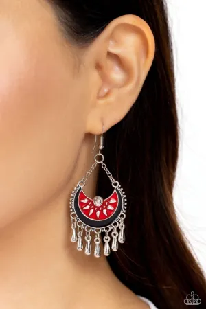 Paparazzi Earring ~ I Just Need CHIME - Red