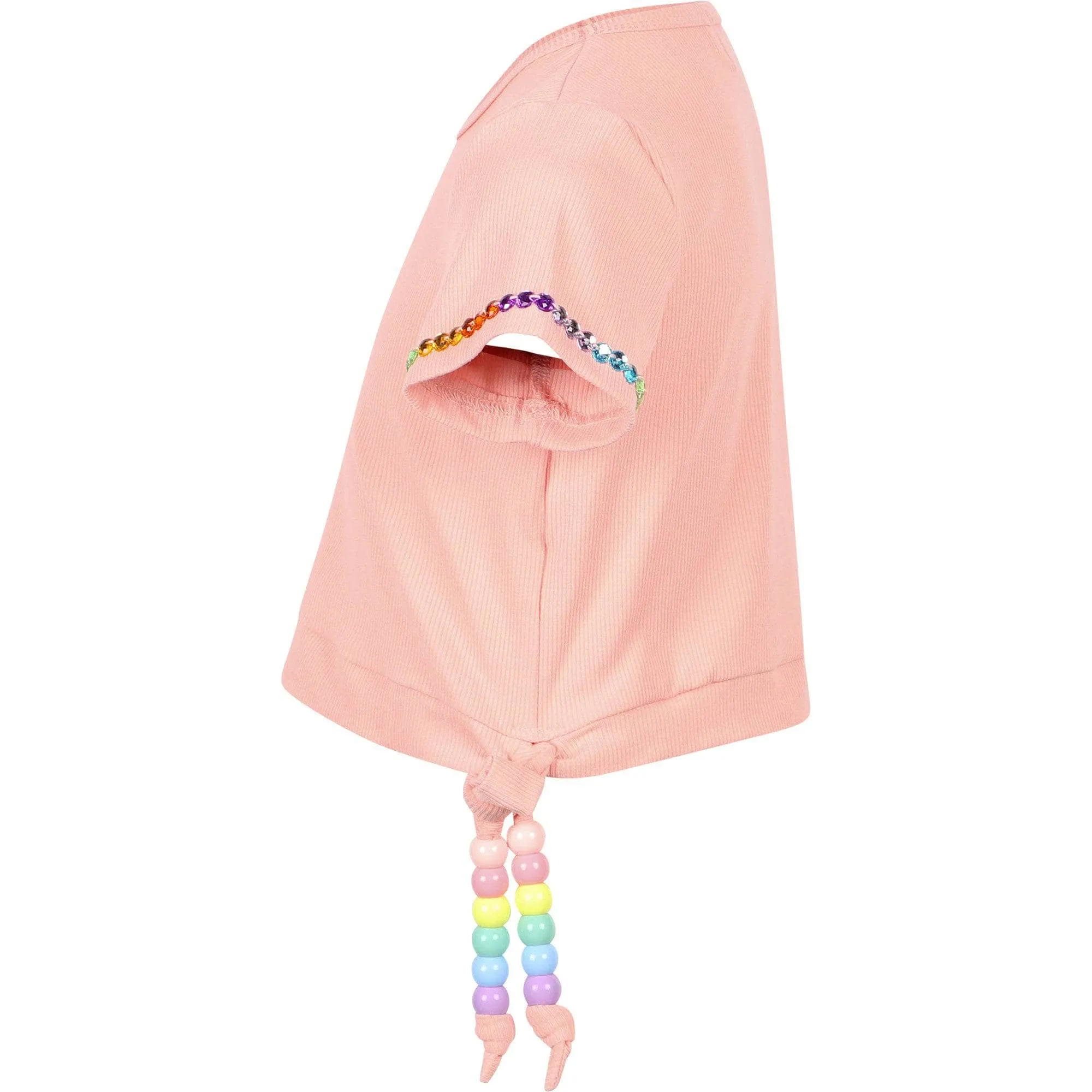 Peach Candy Beaded Short Set