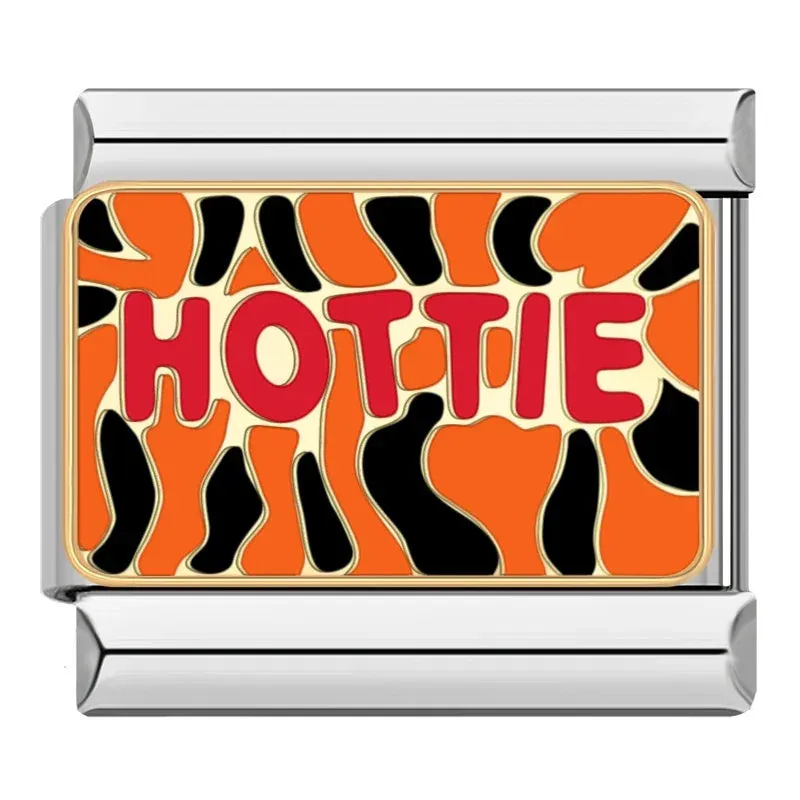 Personalisable Italian Bracelet Charms - Hottie, Boss Let's Party, Traveling, Turkey, Bitc*, Sh*t Happens - Create your unique bracelet