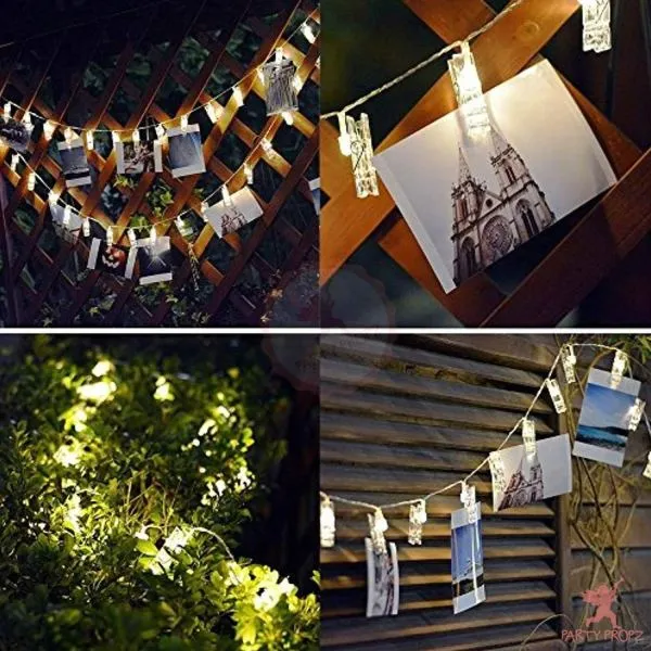 Photo Wall Light Clip 16 Led Light String With Plug - H00118