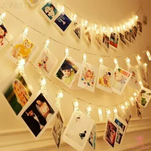 Photo Wall Light Clip 16 Led Light String With Plug - H00118
