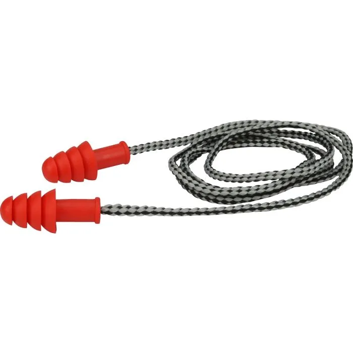 PIP 267-HPR410C Reusable TPR Corded Ear Plugs – NRR 27, Red, One Size, 1 Box