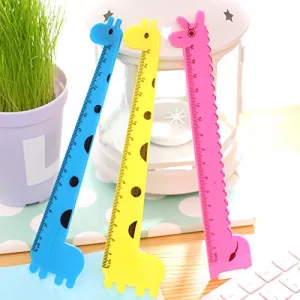 Plastic Giraffe Shape 15cm Plastic Scale Ruler (Pack Of 5) - H00138
