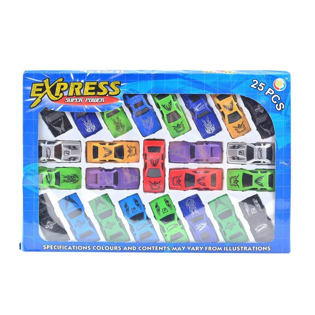 Plastic Super Racer Power Car Set (Set of 25Pcs) - H02747