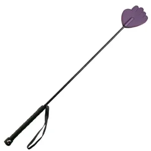 Purple Bondage Riding Crop Spanker with Leather-wrapped Hand