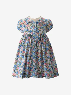Rachel Riley Baby Girls Rose Dress And Bloomers in Blue