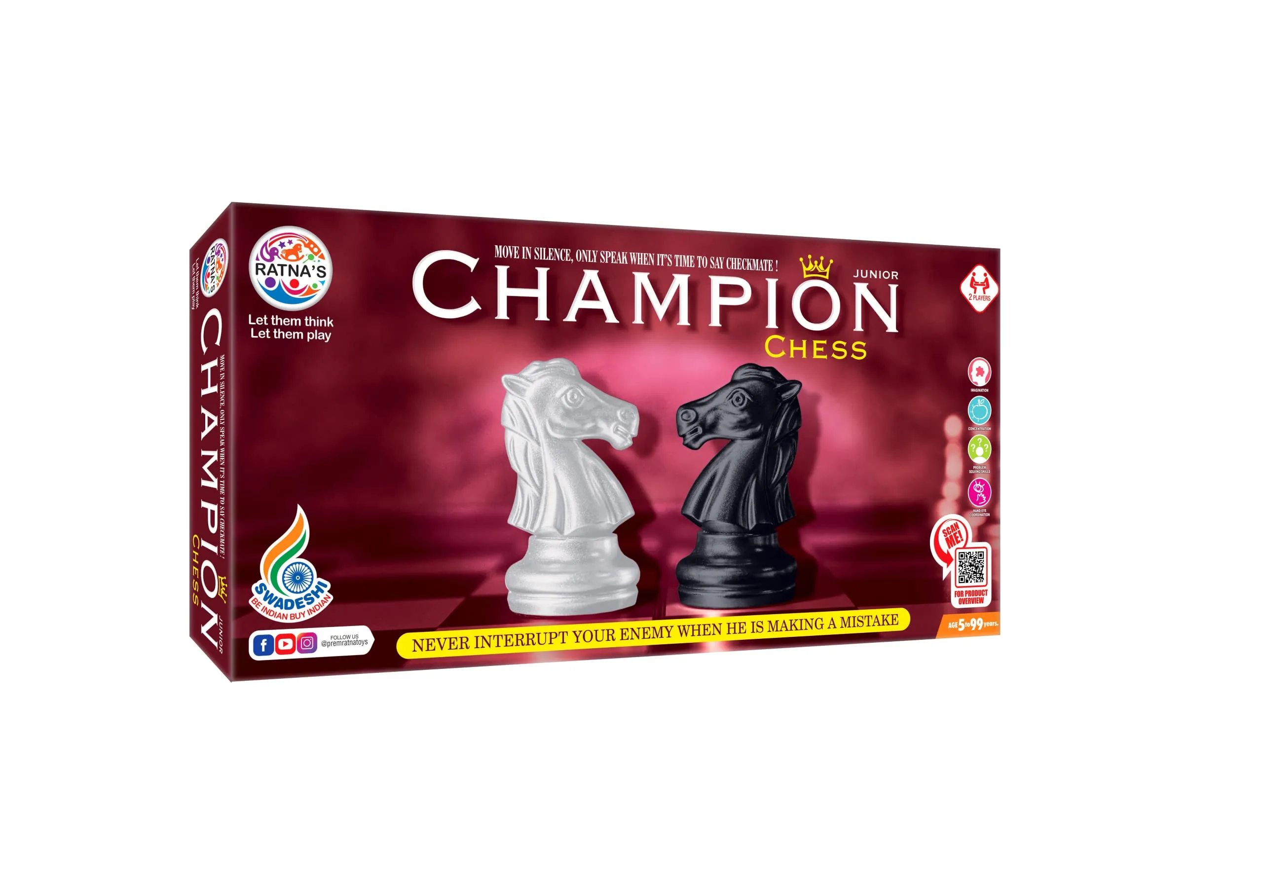 Ratna's Classic Strategy Game Champion Chess to Develop Strategy Building and Concentration (Small)