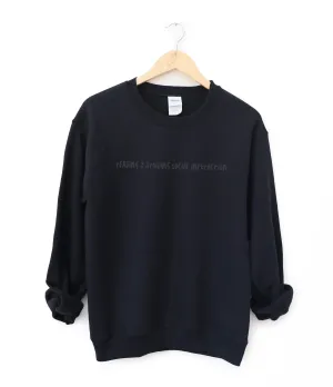 reading & avoiding social interaction embroidered sweatshirt