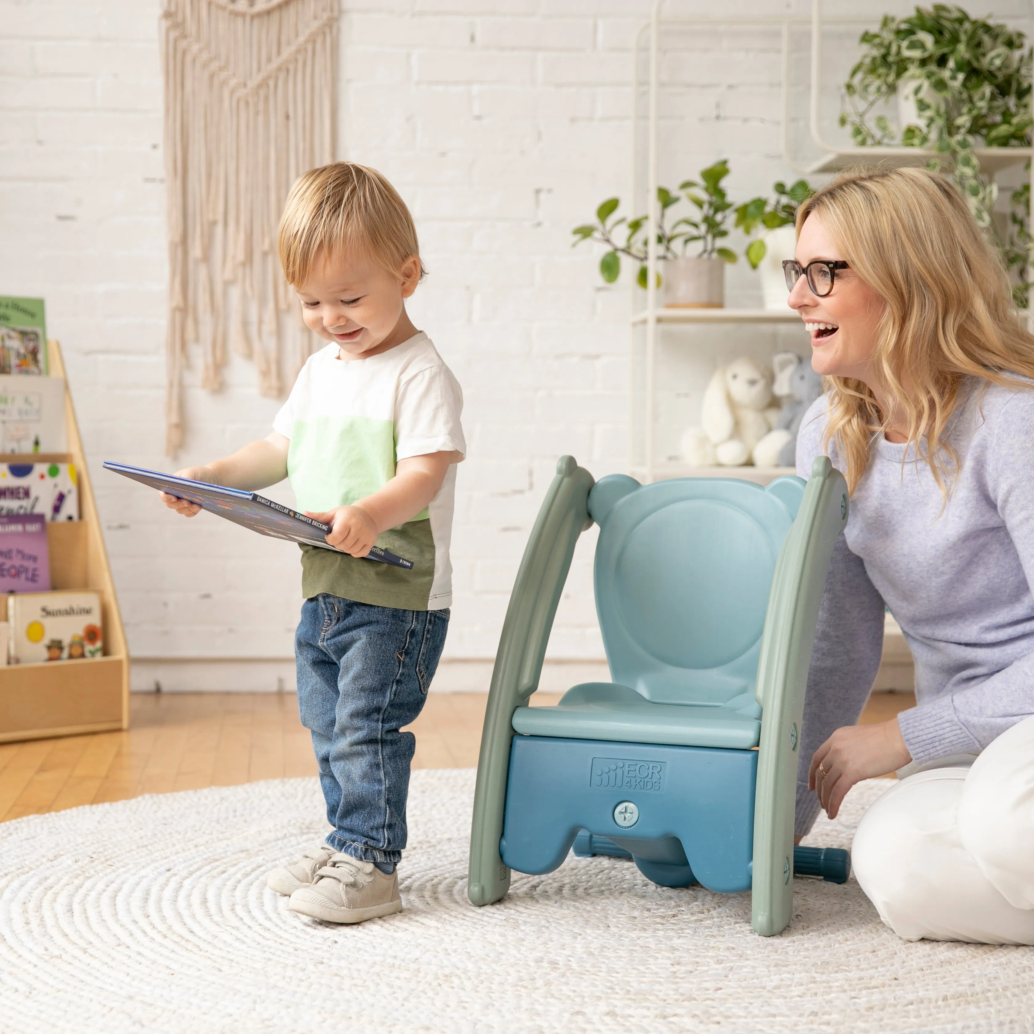 Sit-N-Rock, Two-in-One Chair and Rocker for Kids and Toddlers, Indoor/Outdoor