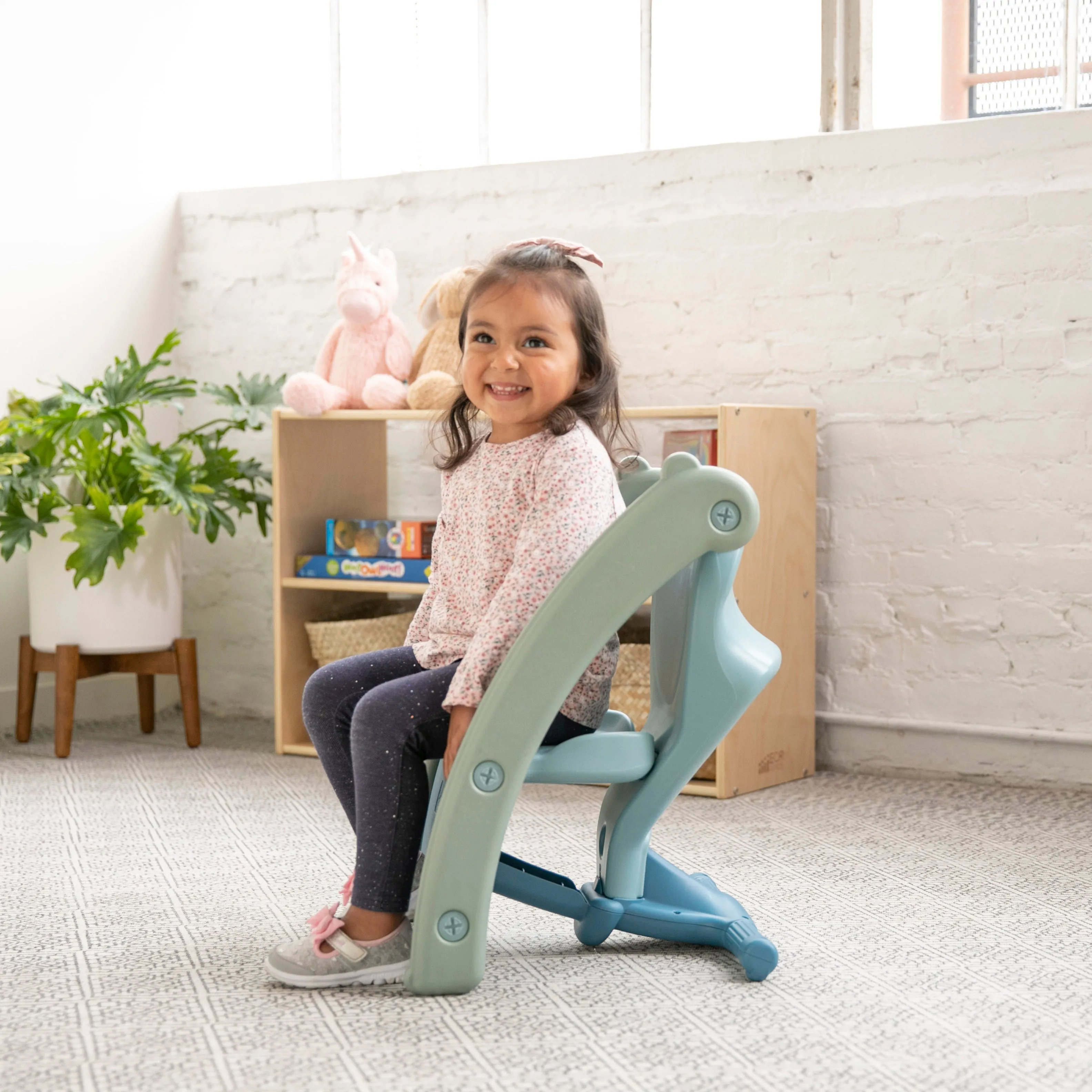 Sit-N-Rock, Two-in-One Chair and Rocker for Kids and Toddlers, Indoor/Outdoor