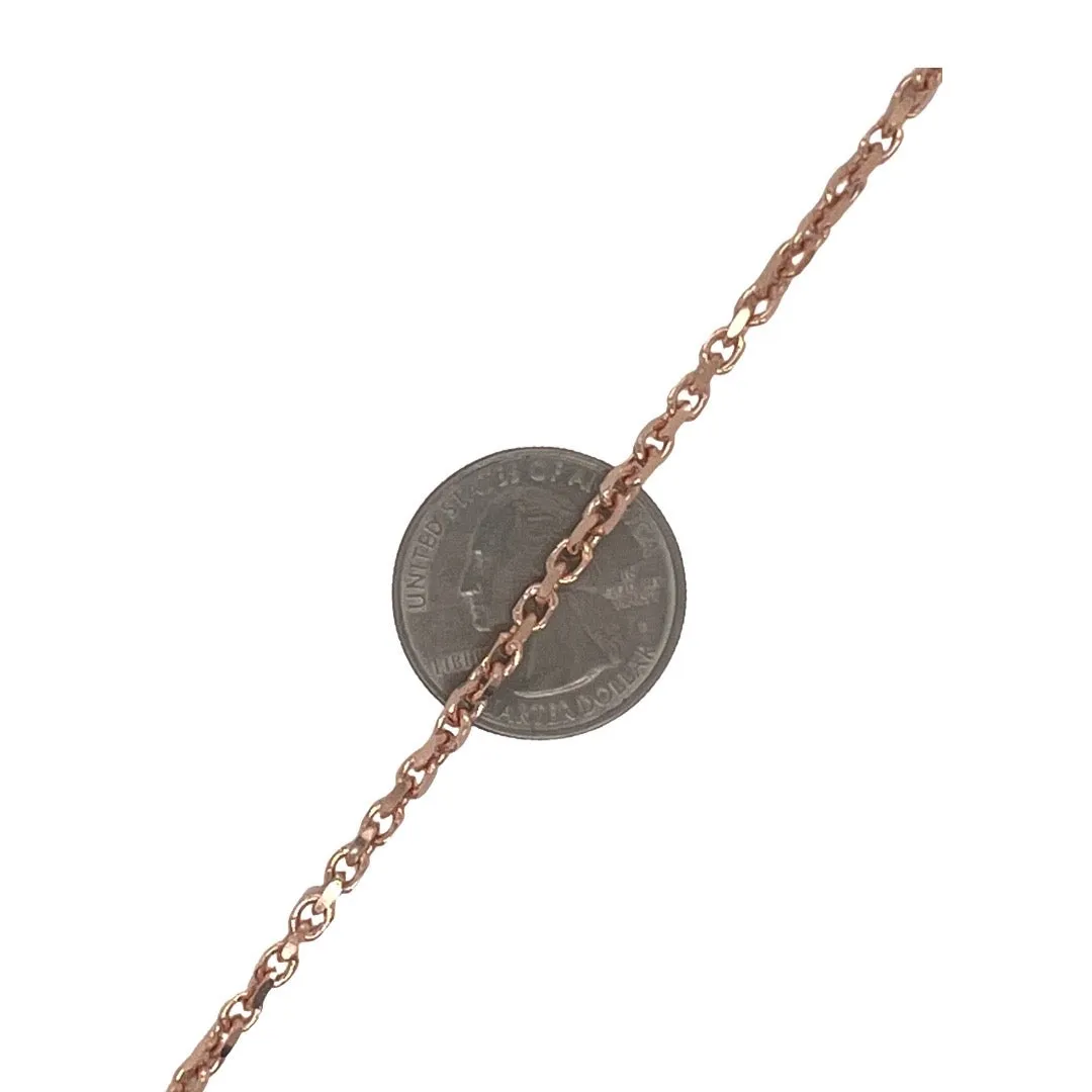 Solid Italian 10K Rose Gold Designer Link Chain 3.25MM 18-28 Inches