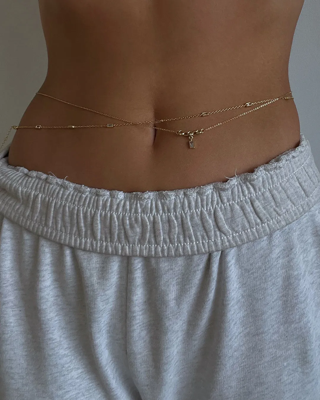 Sunrise on South Beach Belly Chain Set- Silver