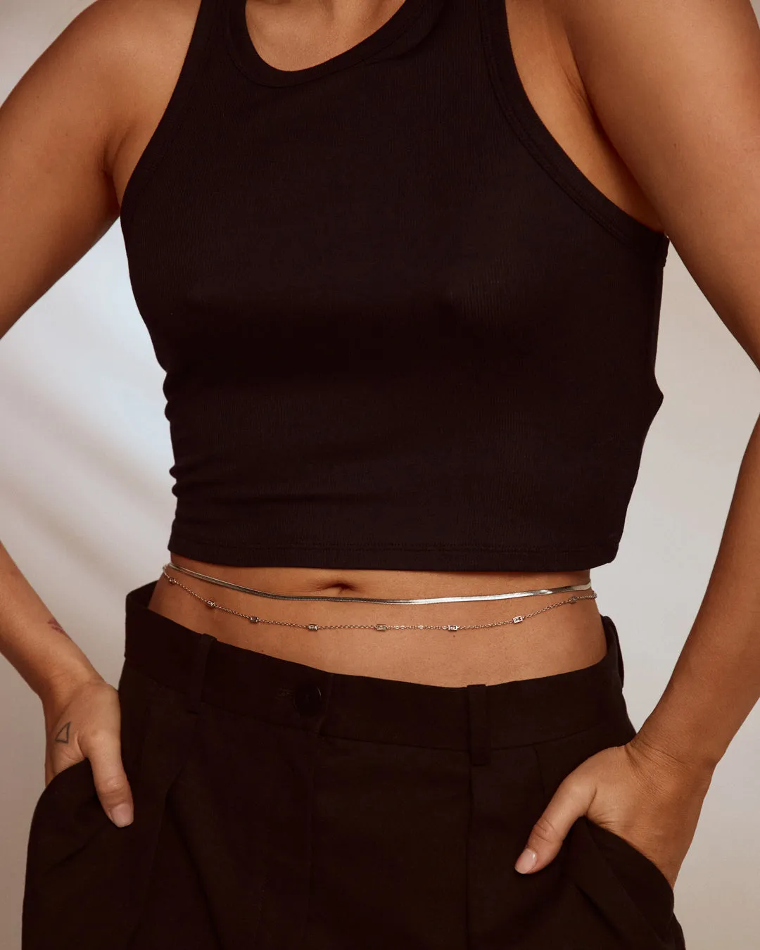 Sunrise on South Beach Belly Chain Set- Silver