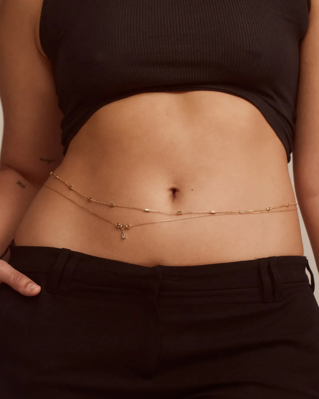Sunrise on South Beach Belly Chain Set- Silver